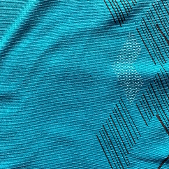 Izod Golf Blue Graphic Diamond Print Golf Polo Shirt - Picture 8 of 9